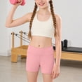 thumbnail image 4 of mgoYE Girls Athletic Shorts Kids High Waisted Yoga Dance Biker Shorts Comfy Gymnastics Shorts(Light Pink,7-8 Years), 4 of 6