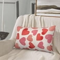 thumbnail image 4 of Watercolor Valentines Pillow Covers 12X20 Inch Pack of 2, Pink Love Heart Holiday Decorative Throw Pillow Linen Valentine'' Day Pillow Cases Cushion for Bedroom Home Sofa, 4 of 5