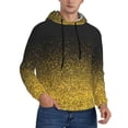 thumbnail image 2 of Pofeuu Gold Glitter Gradient Print Mens Casual Hooded Collar Drawstring Hoodies Pullover Sweatshirts Casual Long Sleeve Shirts-4X-Large, 2 of 7