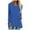 Blue, variant on WREESH Womens Fashion Plus Size Tunic Tops Solid Color T-Shirt Long Sleeves Blouse V-Neck Casual Tops Pullover Blue
