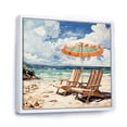 thumbnail image 2 of Designart "Beach Chairs Beautify Scenery III" Nautical & Beach Floater Framed Canvas Art Print, 2 of 7