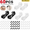 thumbnail image 2 of 40/60Pcs Acrylic Cable Organizer Clips Wire Winder Holder Reusable Cable Manager Management Powerful Adhesive Hooks 40 M Transparent, 2 of 6