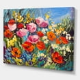 thumbnail image 3 of Designart ' Colorful Spring Poppies In Field ' Traditional Canvas Wall Art Print, 3 of 4