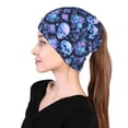 thumbnail image 6 of KLL Skull blue crystal flower Pirnt Wicking Running Beanie Head Wrap Cycling Bandana for Men Women, 6 of 8