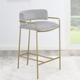 thumbnail image 2 of Comstock Upholstered Low Back Stool Grey and Gold, 2 of 4