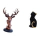 thumbnail image 5 of Figura Decorativa De Cabeza De Gato Y Ciervo, Estatua Artesanal De Animal, Decoración Del Hogar, Escultura De Resina Para Mesita De Noche, Escritorio, Entrada, Estantería, Sala De Estar Y, 5 of 8