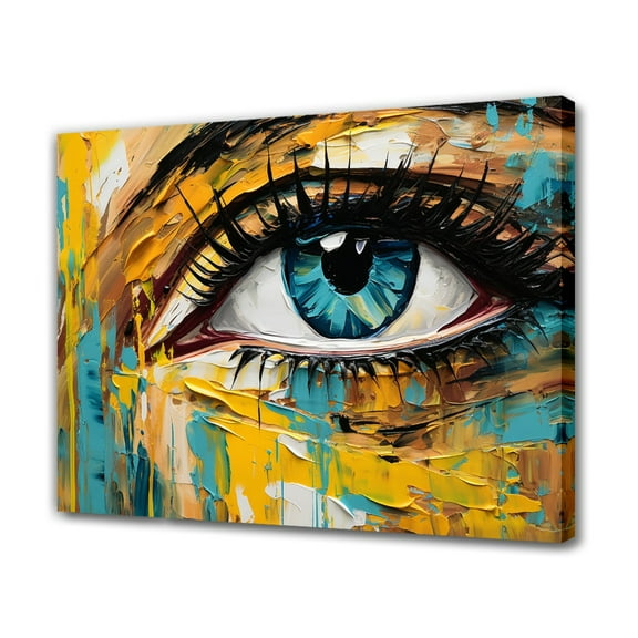 Colorful Eye Abstract Picture Of The Eye Painting Canvas Poster Bedroom Decor Sports Landscape Office Room Decor Gift,Frame-style,12x18inch(30x45cm)