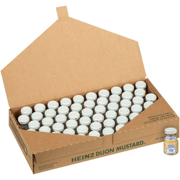 Heinz Dijon Mustard Single Serve, 60 ct Casepack, 2 oz Bottles