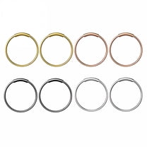 DESIGNICE 22 Gauge Nose Ring Hoop 10Mm Nose Ring Stainless Steel Hinge Septum Piercing Nose Ring Hoop Lips Ear Ring - 8Mm