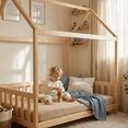 thumbnail image 3 of MIMI BEDS ARY Montessori House Floor Bed with 12 Educational Posters, Twin, Natural, 3 of 10