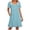 Light Blue, variant on Womens Comfy Pajamas Women’s Square Collar Sleep Dress Short Sleeve Button Nightgown with Pocket Loose Ruffle Hem Casual Home Midi Night Dress Pinks L