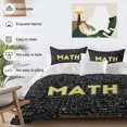 thumbnail image 5 of Abstract Math Twin Size Comforter Set, Mathematical Formula Pattern Black Bedding for All Seasons, 4 Pcs Bed Set, 1 Quiltcover (68"x86") ,1Sheet(67"x116"), 2Pillowcases (30"x20"), 5 of 9