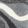 thumbnail image 5 of SAFAVIEH Art Adamina Geometric Waves Shag Runner Rug, Grey/Ivory, 2'3" x 7', 5 of 5