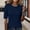 Navy, variant on Delayuji Women's Short Sleeve Knitted T-Shirt Fashion Solid Color Crew Neck Elegant Lightweight Pullover Top Spring Summer Outfit