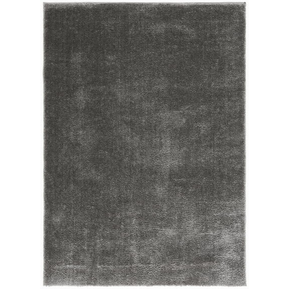 SAFAVIEH Penelope Braden Solid Shag Area Rug, Grey, 5'3" x 7'6"