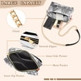thumbnail image 3 of FORMRS Women Crossbody Purse with Chain Strap Vegan Leather Shoulder Handbag, White Streets, 3 of 7