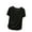 Black, variant on Jamicy Sleep Tops for Women Plus Cropped Loose Simple Solid Color Blouse for Women V-Neck Short Sleeve Women's Pajama Top