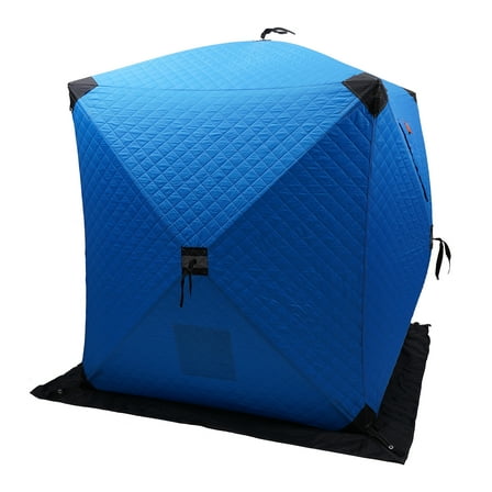 Sturdy Ice Fishing Shelter with 210D Oxford Fabric, Double Windows, Zippered Door, and Easy Setup for Fishing Adventures in All Weather Conditions