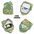 thumbnail image 5 of JIALIOU Mini Backpack Purse for Women Quilted Casual Daypack Small Travel Shoulder Bag, Bee Beehive Sunflower, 5 of 7