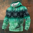 thumbnail image 1 of Sweat à Capuche pour Hommes avec Poche Imprimée Aztèque du Sud-Ouest pour Usage Quotidien et Activités Extérieures, 1 of 3