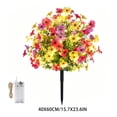 thumbnail image 2 of Artificial Multicolor Violet LED Ground Plug Flowers Tree 28 Heads Outdoor Yard Garden Decoration Spring Summer Waterproof, 2 of 7