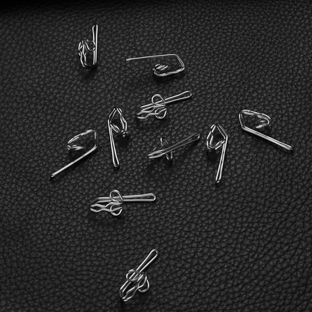 WHAMVOX  100 Pcs Curtain Hooks Home Decorative Pin for Drapes Silver