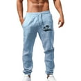 thumbnail image 1 of Zszcpp Jogging Pants For Men Daily Life Lightweight Relax Coconut Tree Print Cropped Long Trousers Casual Trouser, 1 of 4