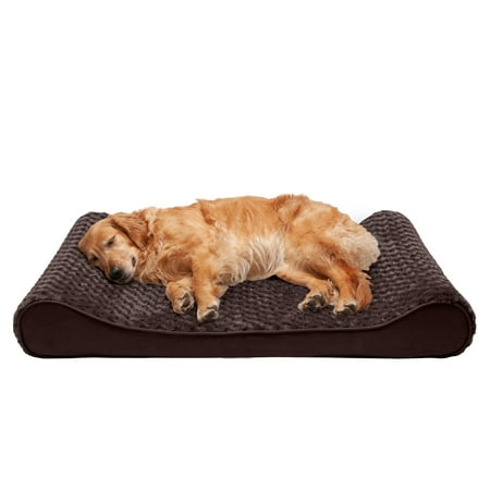 UPC: 0842229104479 | FurHaven Pet Products Ultra Plush Luxe Lounger Orthopedic Pet Bed for Dogs & Cats – Chocolate Jumbo
