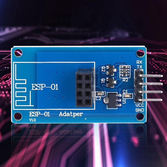 Fugacal Wifi Module,2Pcs Wifi Adapter Module,ESP8266 Wifi Wireless ESP-01 Adapter Module,3.3V5V Transparent Pass-through Module For R 3 Or Compatible Board