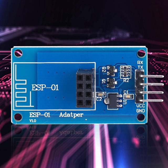 Fugacal Wifi Module,2Pcs Wifi Adapter Module,ESP8266 Wifi Wireless ESP-01 Adapter Module,3.3V5V Transparent Pass-through Module For R 3 Or Compatible Board