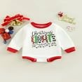 thumbnail image 2 of Infant Baby Spring Autumn Romper  Long Sleeves  Neck Cartoon Letter String Lights Print Jumpsuit for Boys Girls, 2 of 9