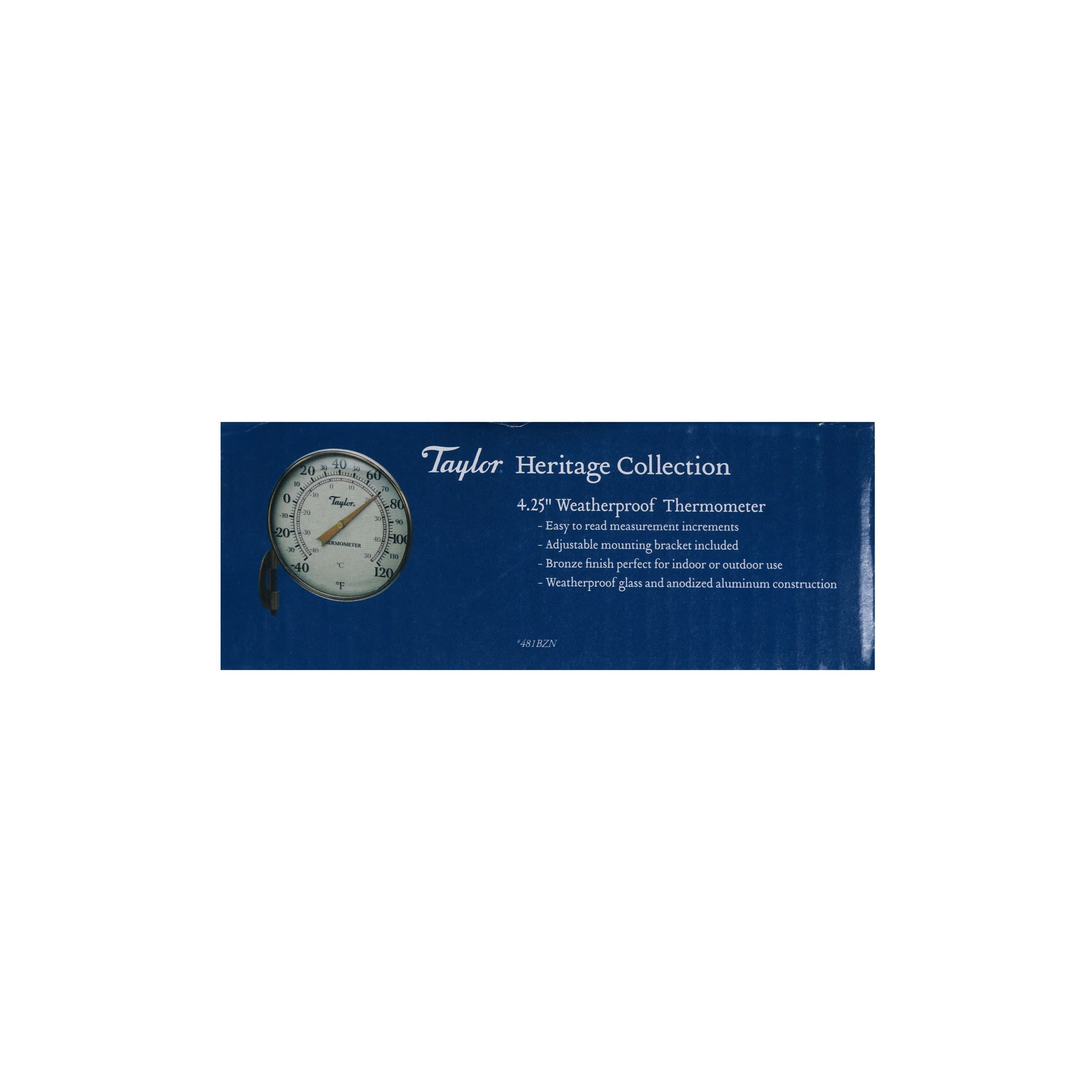 Taylor 4.25-inch Heritage Weatherproof Thermometer