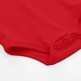 thumbnail image 4 of IVEYRTF Toddler Kids Bodysuit Solid Color Long Sleeve Romper Snap Closure Soft Spring Fall Comfortable Fit Jumpsuit One-Piece Outfit for Children 3-24 Months(Red,12 Months), 4 of 7