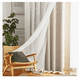 thumbnail image 2 of Cortina Lisa Con Tul Y Diseño Estrella De 100×130 Cm 2 Pzs. Modelo Beige, 2 of 4