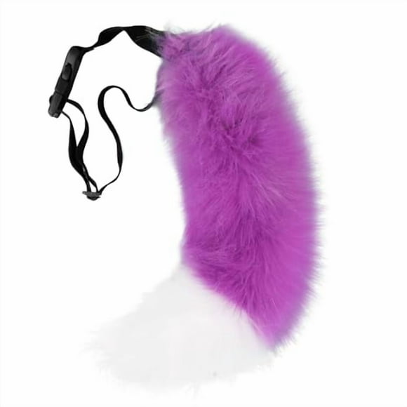 BANLAN Faux Fur Fox Costume Cat Tail Cosplay Halloween Christmas Party Costume One Size, Purple
