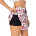 thumbnail image 3 of Lsque Rose Flowers Printed Women's Running Shorts with Liner Pockets,Elastic Quick Dry Workout Athletic Gym Yoga Shorts,Womens High Waist Shorts-X-Large, 3 of 9