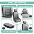 thumbnail image 3 of FH Group Deluxe Diamond Pattern Faux Leather Seat Cushions for Car Truck SUV Van - Gray Front Seats, 3 of 5