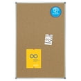 Quartet Basic Office Wall Mounted Cork Bulletin Board, 3x2, Aluminum