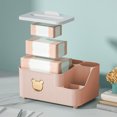 thumbnail image 4 of Large Tissue Box & Coffee Table Organizer - Multifunctional Storage for Living Room, Bathroom, or Office (White/Pink/Green), 4 of 6