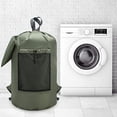 thumbnail image 6 of Large Laundry Bag Backpack Laundry Backpack with Shoulder Straps and Mesh Poc..., 6 of 7