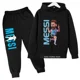thumbnail image 3 of Ropa infantil con estampado de avatar de Messi, sudaderas con capucha y pantalones de otoño e invierno para niños, trajes casuales de 2 piezas para niños y niñas, 3 of 5