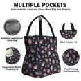 thumbnail image 3 of Pioneer Flower Floral Print Pattern Drawstring Lunch Bag Women - Drawstring Lunch Bag Insulated for Work Office - Stain-Resistant Large Lunchbags for Women with Multi-Pockets, 3 of 6