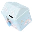thumbnail image 5 of Kids Piggy Bank Girl Money Saving House Shaped Storage Holder Sky-Blue Tinplate 1Set, 5 of 5