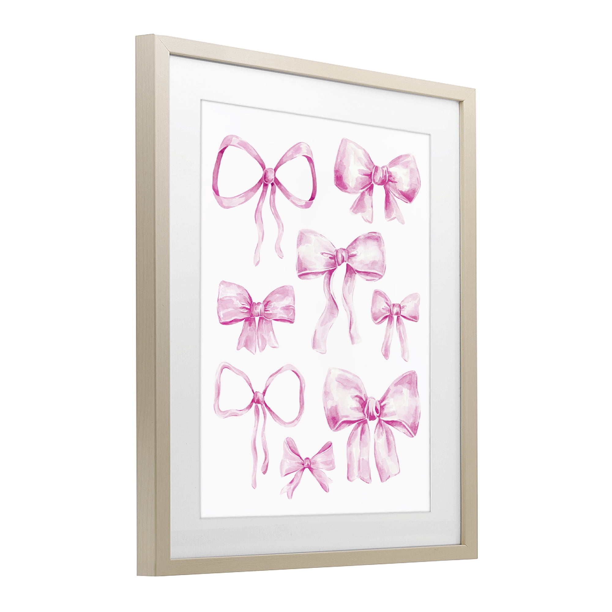 Stupell Industries Coquette Bow Collection Birch Framed Print Under Glass, design by Bethany Sandoval