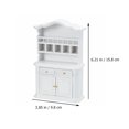 thumbnail image 2 of 1PC 1:12 Meubles Miniatures Armoire Ornement Mini Décoration de Bibliothèque (Blanc), 2 of 9