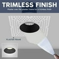 thumbnail image 4 of LUXRITE 1" LED Trimless Spotlight with Black Trim 10W, 850LM, 5CCT 60 Dimmable Push-n-Lock CRI90 Damp & IC Rated 4 Pack, 4 of 7