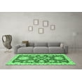 thumbnail image 3 of Ahgly Company Indoor Square Oriental Emerald Green Traditional Area Rugs, 3' Square, 3 of 4