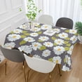 thumbnail image 5 of SKYSONIC Daisy Flower Tablecloth Waterproof Washable Polyester Square Table Cover Durable Tablecloth for Kitchen Dining Table Party Decor (54 X 54 Inch), 5 of 7