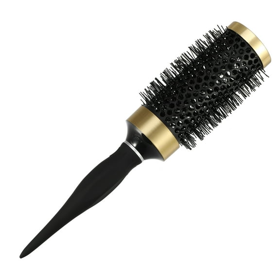 Unique Bargains Round Hair Brush Nano Thermal Ceramic for Hair Drying Styling Curling for Men and Women Black 45mm
