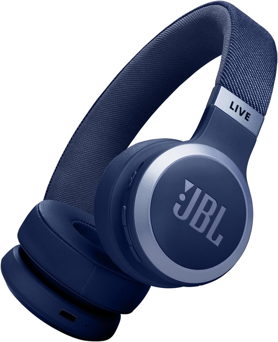 Open Box JBL Live 670NC - Wireless On-Ear Headphones with True Adaptive Noise Cancelling - Blue